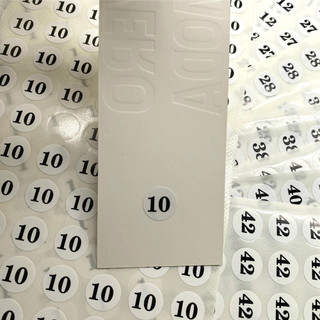 Dán size số giầy dép, tem decal dán size, miếng dán decal size quần áo, decal size số cho sản phẩm