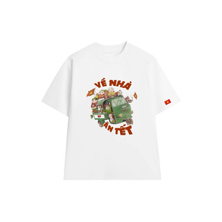 [VỀ NHÀ ĂN TẾT] Áo thun Unisex form rộng tay lỡ in hình VỀ NHÀ ĂN TẾT chất Cotton mềm mịn