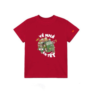 [VỀ NHÀ ĂN TẾT] Áo thun Unisex form rộng tay lỡ in hình VỀ NHÀ ĂN TẾT chất Cotton mềm mịn