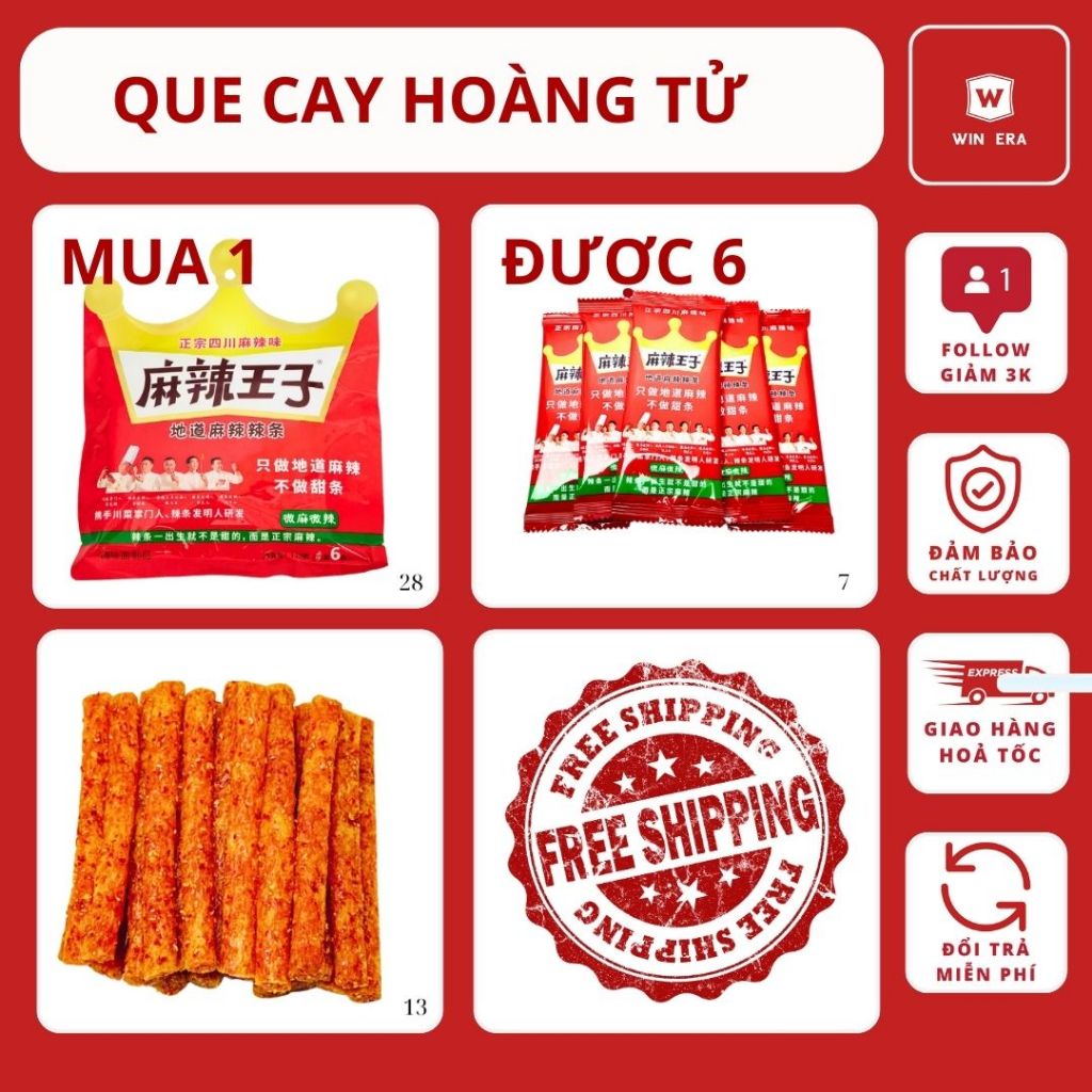 Que Cay Hoàng Tử Đồ Ăn Vặt Nội Địa Trung Siêu Cay, Cay Nồng, Thơm Ngon ...