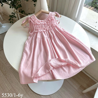 Váy sát nách chất linnen mềm mát cho bé gái 1-7 tuổi (9-26kg) N0141