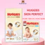 Tã dán/quần Huggies Skin Perfect phiên bản mới size NB76/S8/M/L/XL/XXL với 2 vùng thấm giảm kích ứng da