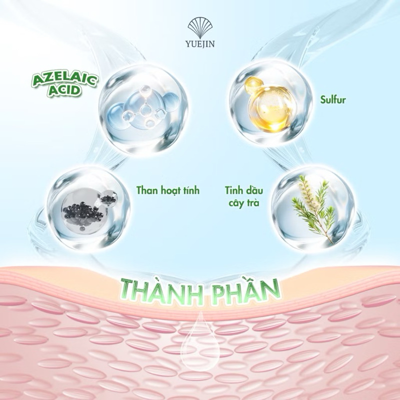 Combo 5-10 miếng Mặt nạ giảm mụn Yuejin Anti Acne Mask hiệu quả dành cho da dầu mụn 25ml hạn 2028 IS167