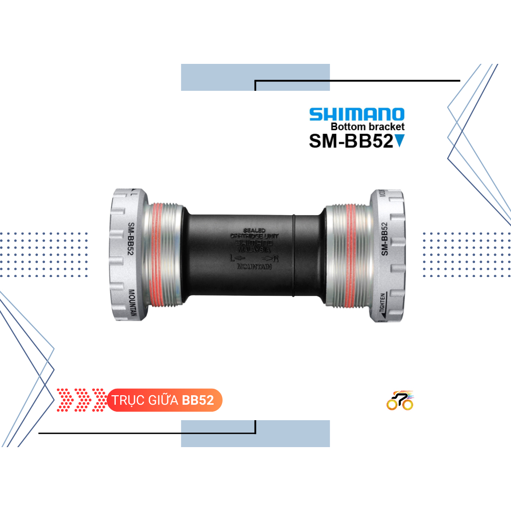 TRỤC GIỮA XE ĐẠP - SHIMANO SM BB52 (XTR, XT, SLX, DEORE) (CỐT RỖNG ...