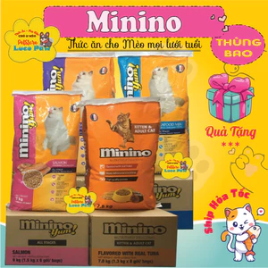 Hạt Minino Yum THÙNG HẢI SẢN / CÁ HỒI / MỰC - Hạt Minino CÁ NGỪ : Thức hạt ăn cho mèo__ __