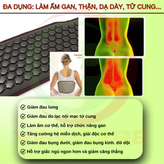 Đai Đá Nóng Hàn Quốc Carefit Công Nghê Nhiệt Sâu Kết Hợp Đèn Hồng Ngoại
