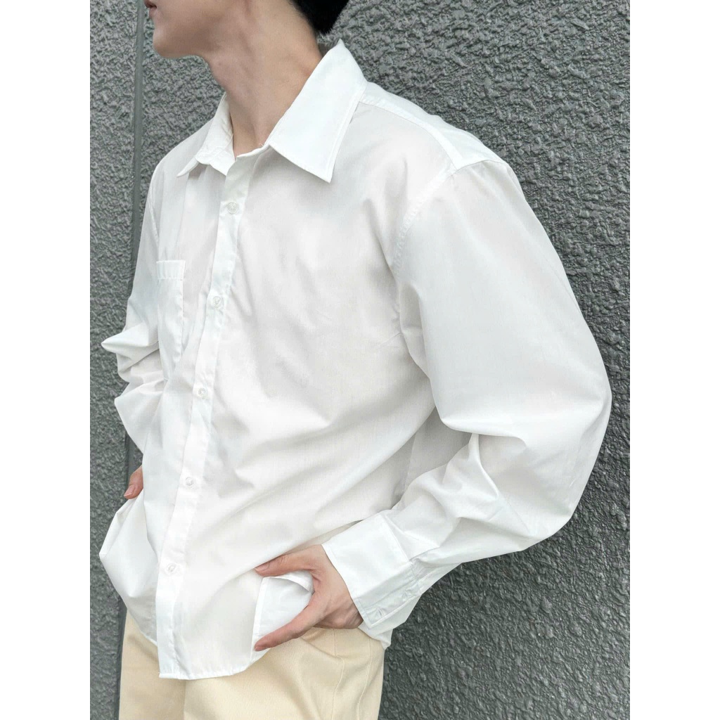 Áo sơ mi nam croptop, áo sơ mi nam tay dài MetaForm, áo thiết kế thời trang nam cao cấp, chuẩn form dáng chuẩn