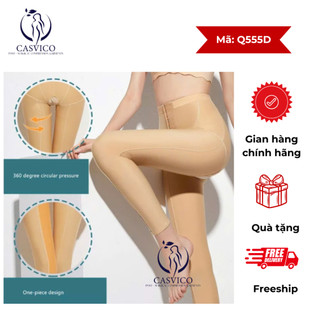 Quần định hình đùi, bắp chân sau hút mỡ 2 lớp siêu nén hàng nhập khẩu - Q555D