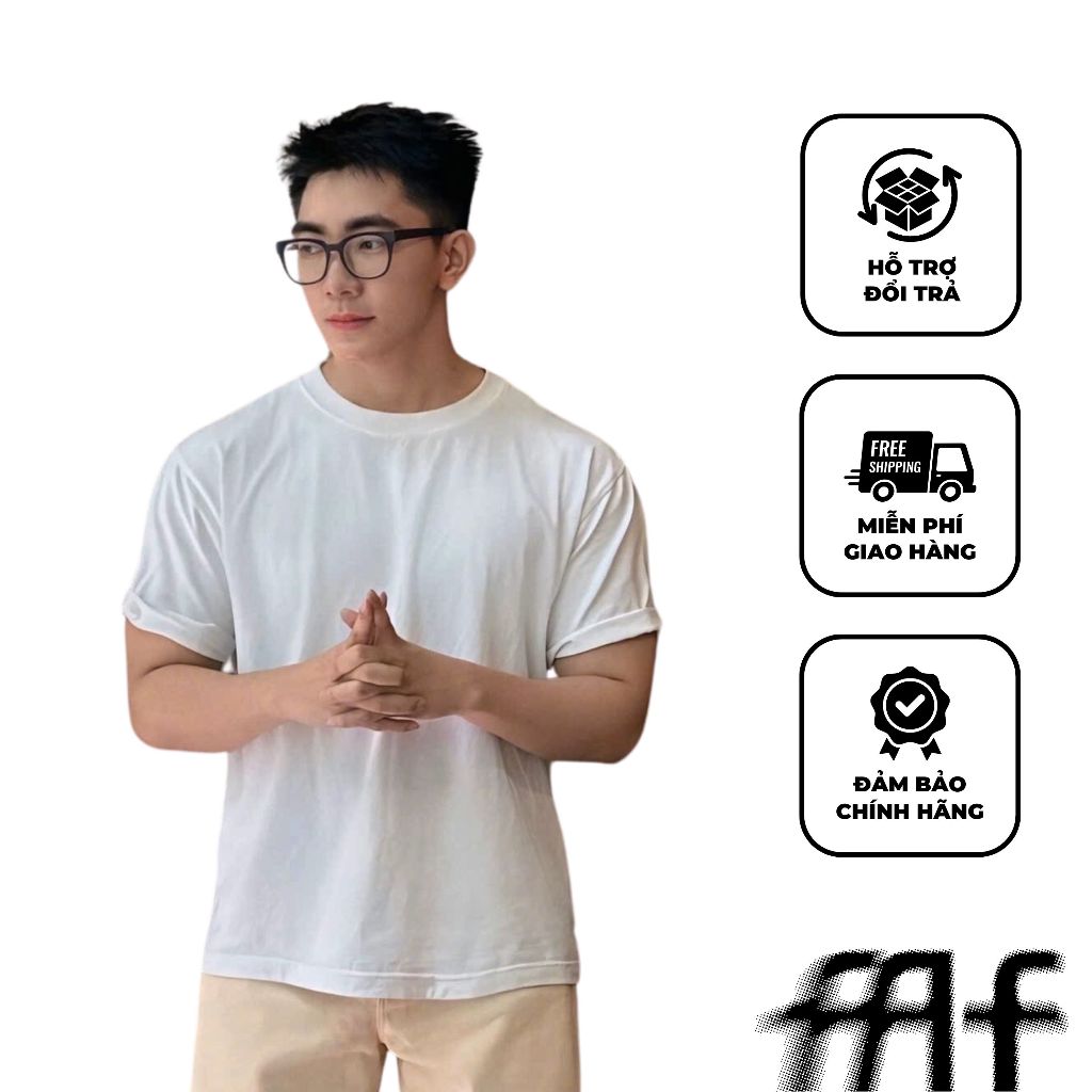 Áo thun nam MetaForm áo thun trơn nam cổ tròn, tay ngắn vải cotton, dày dặn dáng đứng, phong cách hiện đại dễ phối đồ