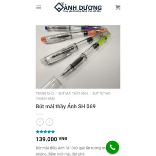 Bút máy luyện chữ đẹp Thầy ánh SH069 ngòi lá tre, tặng mực cao cấp