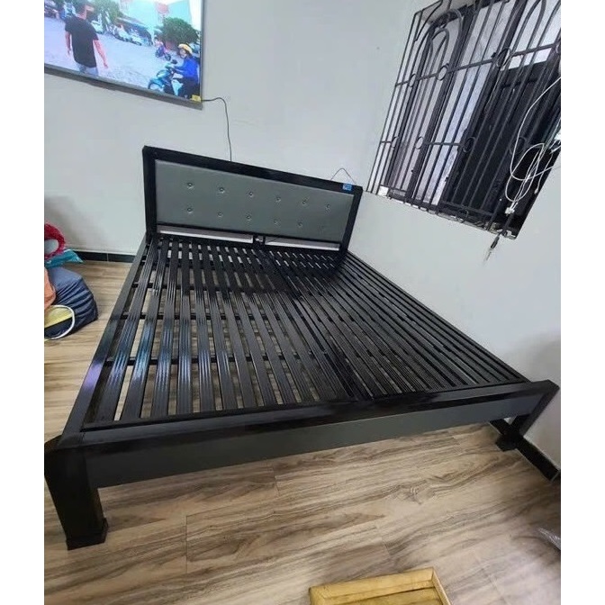 Giường ngủ đơn sắt hộp gia đình 1m , 1m2 , 1m4 , 1m6 ,1m8 x dài 2m mẫu mới đẹp cao cấp.