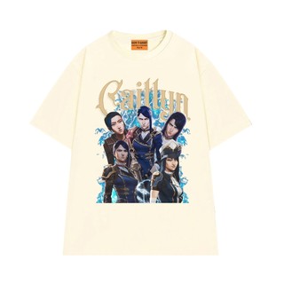 Áo Thun NGỐ TEE Liên Minh Huyền Thoại Arcane Caitlyn Chất Vải Cotton 75 Mềm Mịn Thoáng Mát