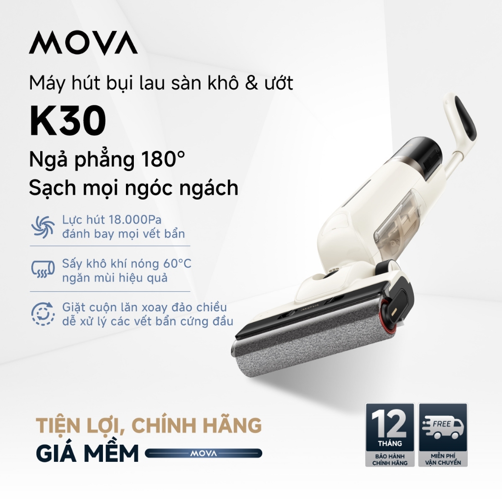 Ảnh Máy hút bụi lau nhà khô và ướt đa năng Mova K30 - Hàng chính hãng - Bảo hành 12 tháng 1