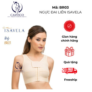 Áo ngực định hình ngực sau phẫu thuật, có đai cố định ngực liền áo Isavela BR03 chín.h hãn.g