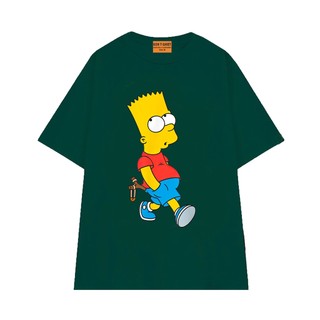 Áo Thun Unisex Hoạt Hình Gia Đình Simpsons NGỐ TEE Bart Simpsons Phong Cách Đường Phố