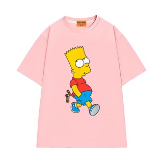 Áo Thun Unisex Hoạt Hình Gia Đình Simpsons NGỐ TEE Bart Simpsons Phong Cách Đường Phố