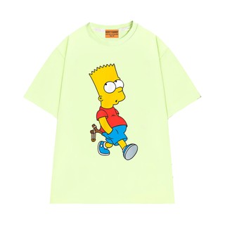 Áo Thun Unisex Hoạt Hình Gia Đình Simpsons NGỐ TEE Bart Simpsons Phong Cách Đường Phố