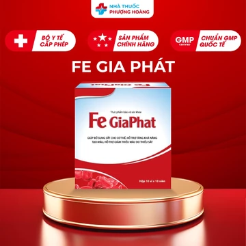 Viên Uống Bổ Sung Sắt, Bổ Máu, Giảm Tình Trạng Thiếu Máu, Giúp Tái Tạo Hồng Cầu Fe Gia Phát 100 Viên/Hộp