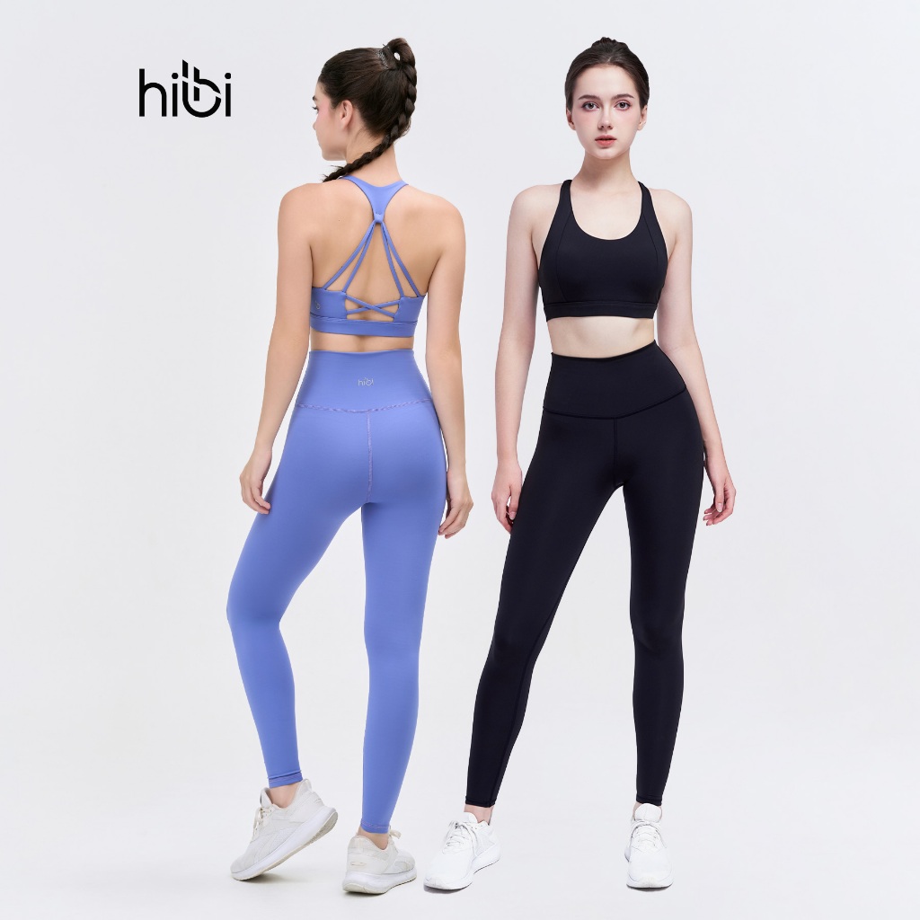 Ảnh Set Đồ Tập Yoga Gym Hibi Sports H161 Kiểu 4 Dây Đan Nơ Cổ Tròn, Kèm Mút Ngực 1