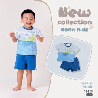 NGỌC BẢO AN KIDS (1-5Y) Bộ quần áo cộc tay cotton co giãn 4 chiều, thấm hút mồ hôi tốt,thiết kế năng động cho bé tra