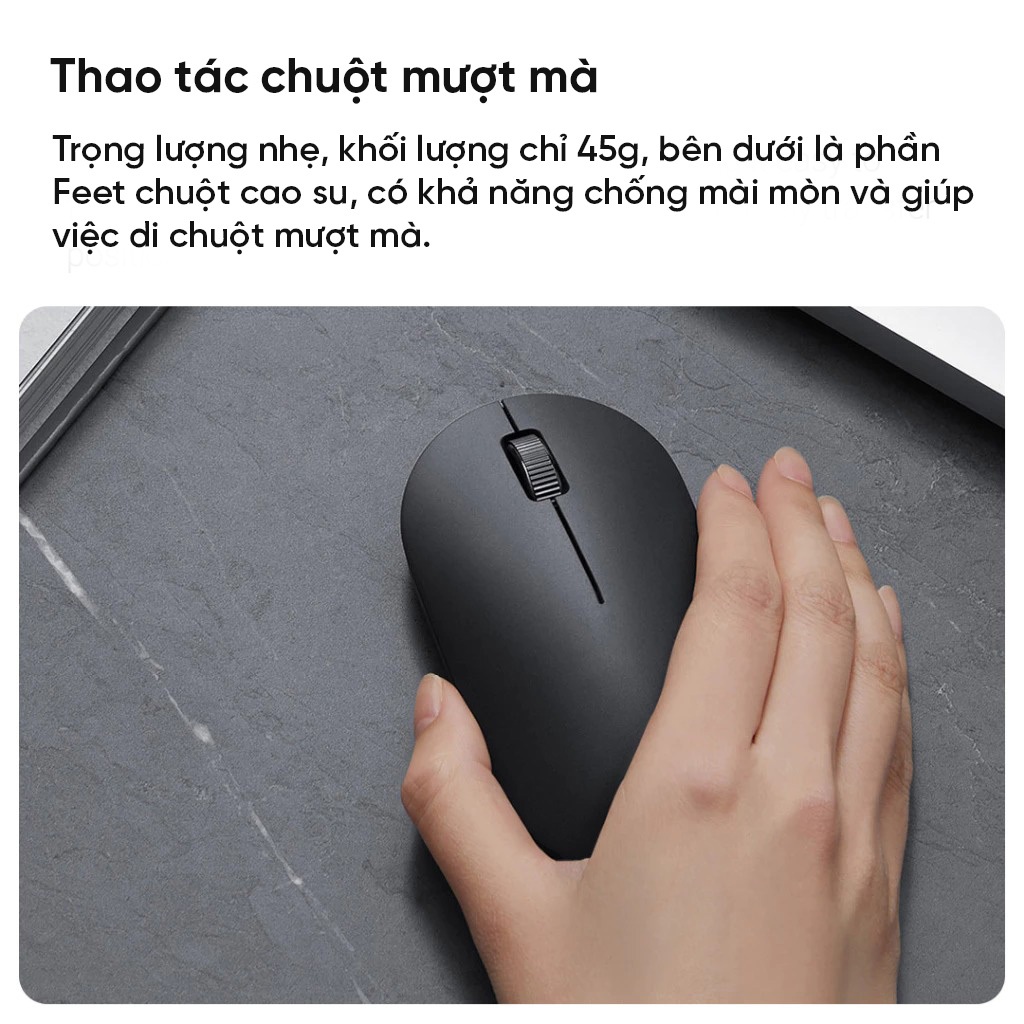 Ảnh Chuột không dây Xiaomi Lite 2 Black BHR8916GL/  White BHR8915GL 3