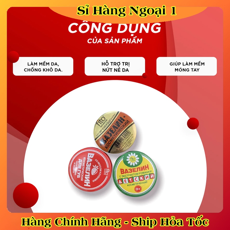 [HÀNG NGA DATE MỚI] Sáp nẻ FITO Vaseline Nga 10gr dưỡng ẩm chống khô nứt nẻ
