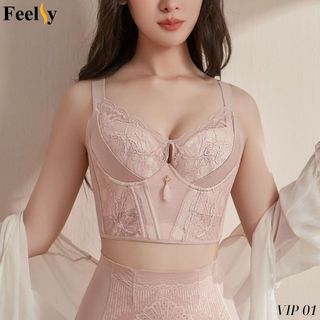 [Chính Hãng Cao Cấp] Áo lót nữ định hình Feelsy bra nâng ngực, bản to gọn mỡ lưng nách có khe lót thêm đệm B56