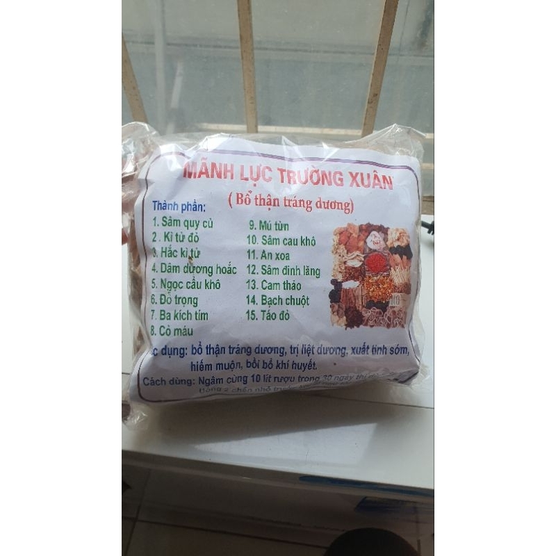 mãnh lực trường xuân bổ thận tráng dương ngâm rượu uống