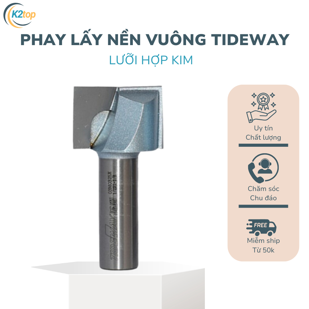 MŨI PHAY GỖ LẤY NỀN VUÔNG TIDEWAY