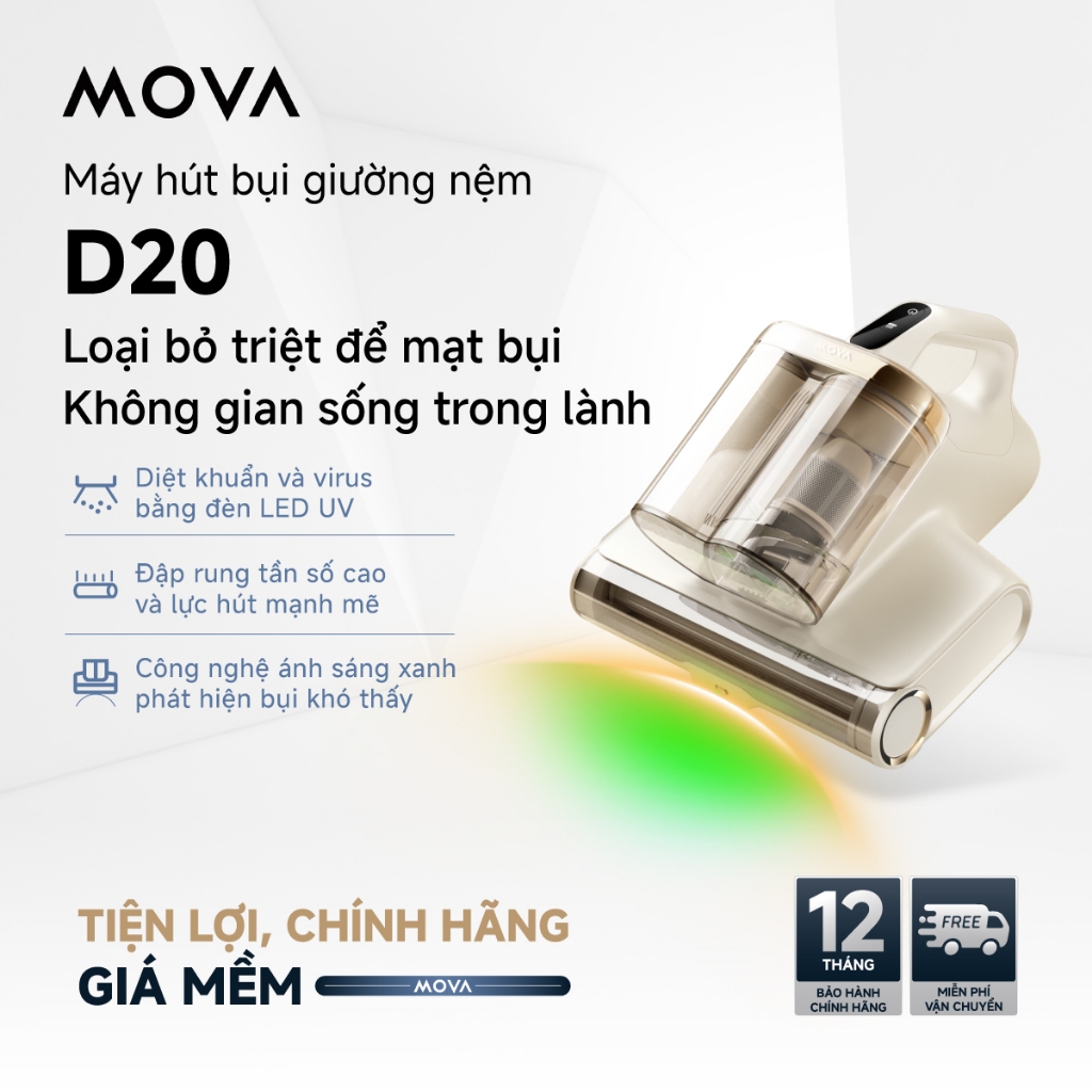 Ảnh Máy hút bụi giường nệm Mova D20 SEA - Hàng chính hãng - Bảo hành 12 tháng 1