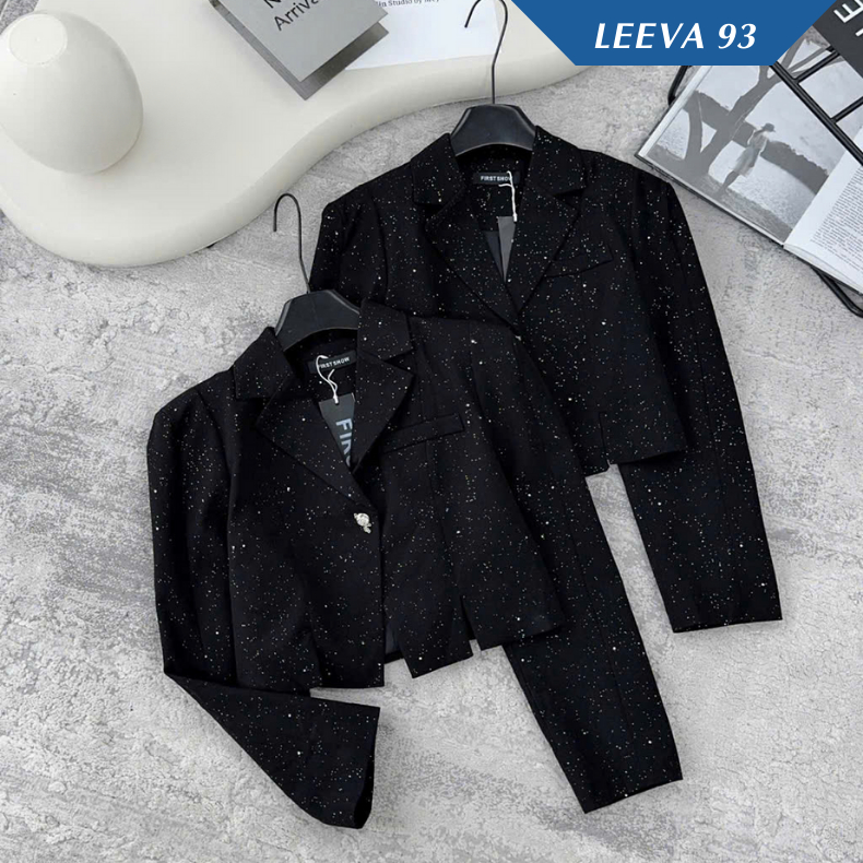 Áo blazer dáng lửng thiết kế lấp lánh sang chảnh phong cách Hàn Quốc - FB9
