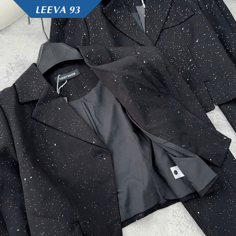 Áo blazer dáng lửng thiết kế lấp lánh sang chảnh phong cách Hàn Quốc - FB9