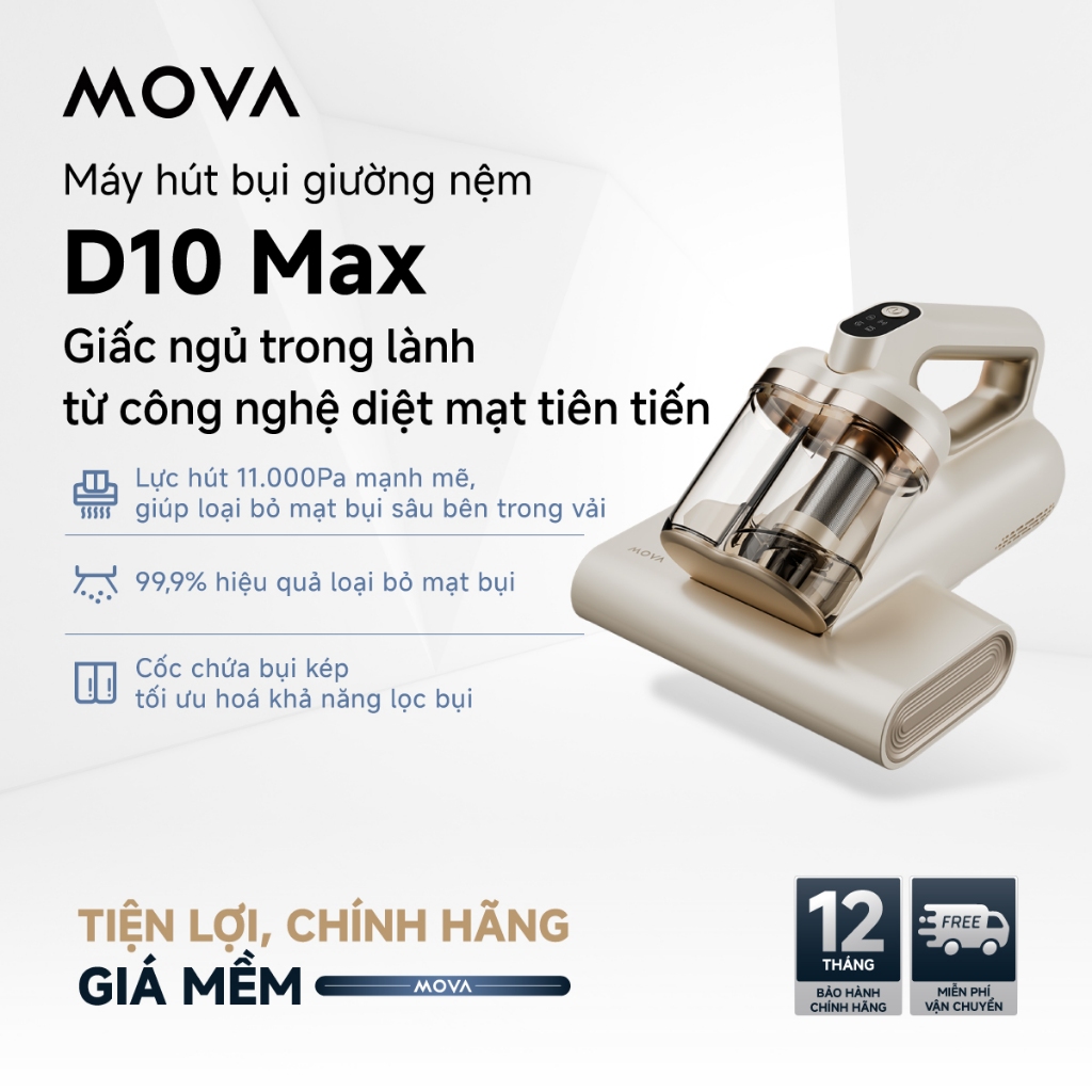 Ảnh Máy hút bụi giường nệm Mova D10 MAX - Hàng chính hãng - Bảo hành 12 tháng 1