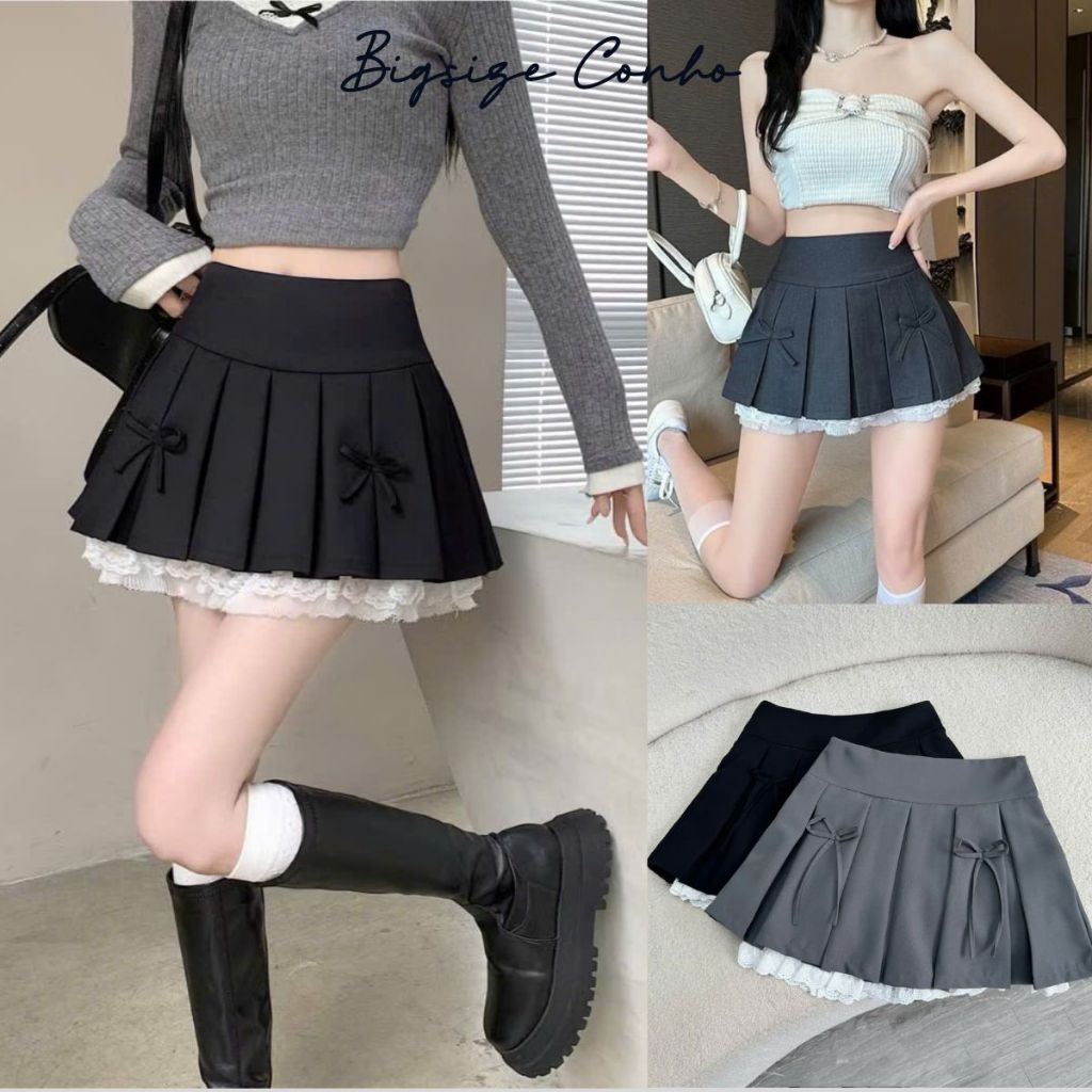 Chân Váy Kiểu Nữ Bigsize Lên Có Lót Lên Phom Tôn Dáng Vải Tây Mềm Mại Cho Các Nàng Chubby CV419