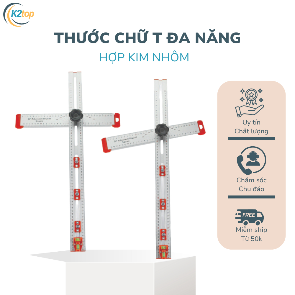 Thước Chữ T Đa Năng Có Định Vị Lỗ Khoan