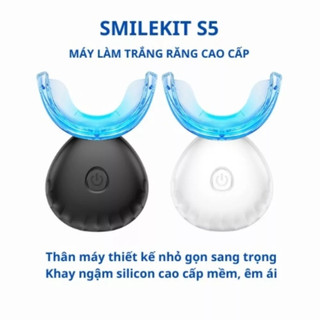 Máy Làm Trắng Răng SMILEKIT S5, Tặng 4 Bút Gel Làm Trắng Răng , Loại Bỏ Các Vết Ố An Toàn, Hiệu Quả, Không Ê Buốt
