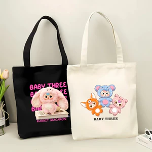 Túi Bayby Three túi tote màu đen trắng vải canvas thời trang đựng đồ LAPTOP đi chơi đi học totb022