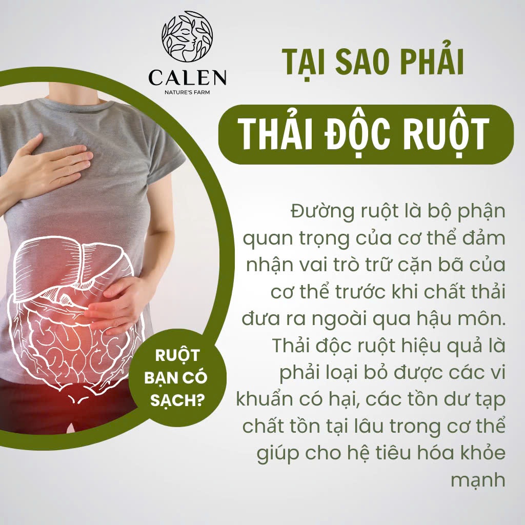 Trà thải độc ruột thương hiệu Calen chính hãng giúp giảm táo bón, nhuận tràng, hỗ trợ tiêu hóa và giảm cân bịch 30 lọc