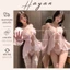 HT132 Váy ngủ sexy trễ vai xẻ trước gợi cảm,đồ ngủ dài tay dáng xoè tôn dáng HT132