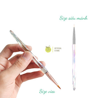 Cọ vẽ pha lê siêu mảnh, đầu tròn (size vừa và size siêu mảnh) - Phụ kiện, họa cụ, nail