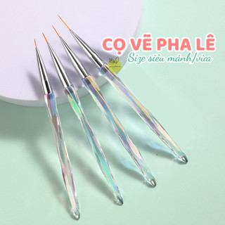 Cọ vẽ pha lê siêu mảnh, đầu tròn (size vừa và size siêu mảnh) - Phụ kiện, họa cụ, nail