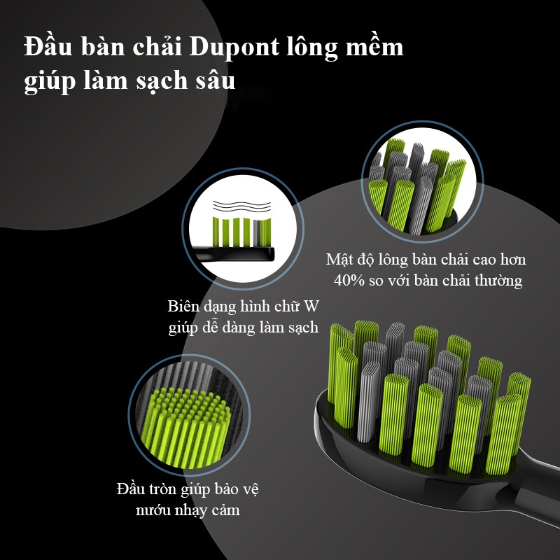 Đầu bàn chải điện thay thế NEVAKI Y06 , X600 bộ 4 đầu bàn chải thay thế