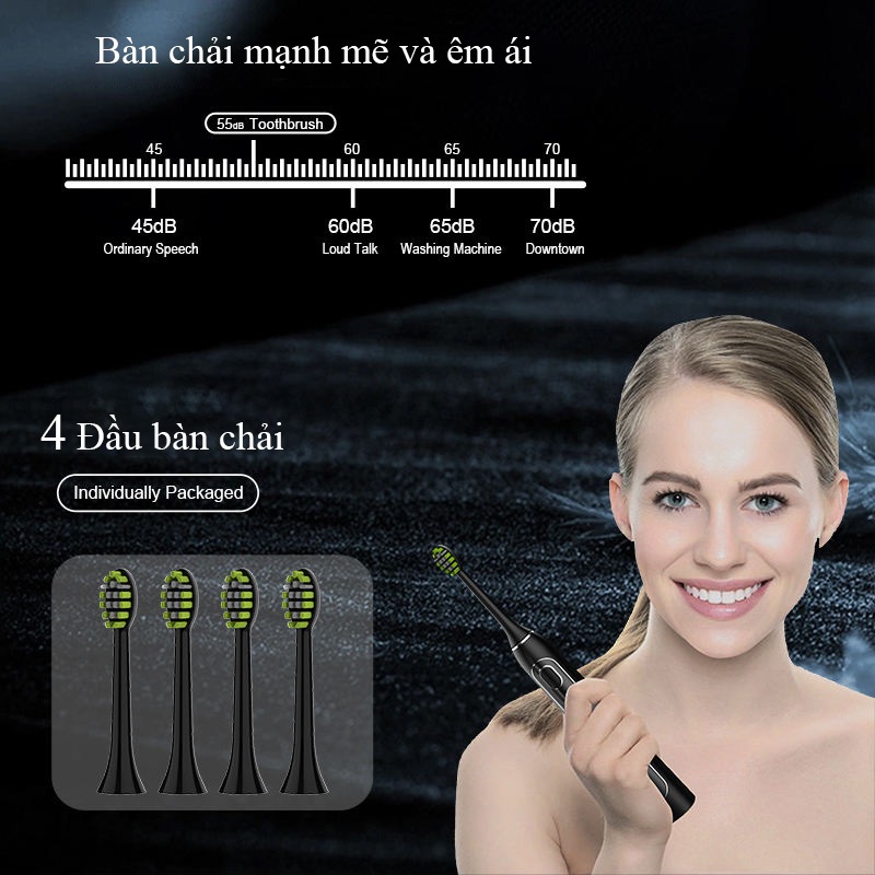 Đầu bàn chải điện thay thế NEVAKI Y06 , X600 bộ 4 đầu bàn chải thay thế