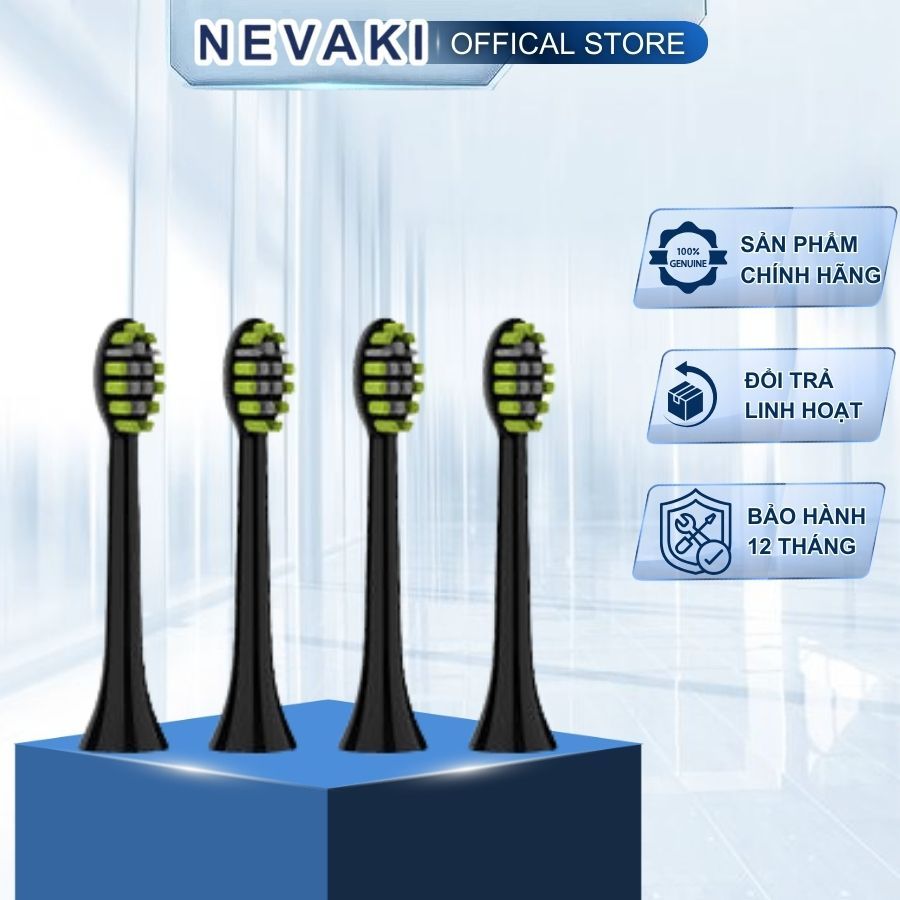 Đầu bàn chải điện thay thế NEVAKI Y06 , X600 bộ 4 đầu bàn chải thay thế