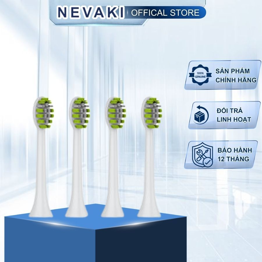 Đầu bàn chải điện thay thế NEVAKI Y06 , X600 bộ 4 đầu bàn chải thay thế
