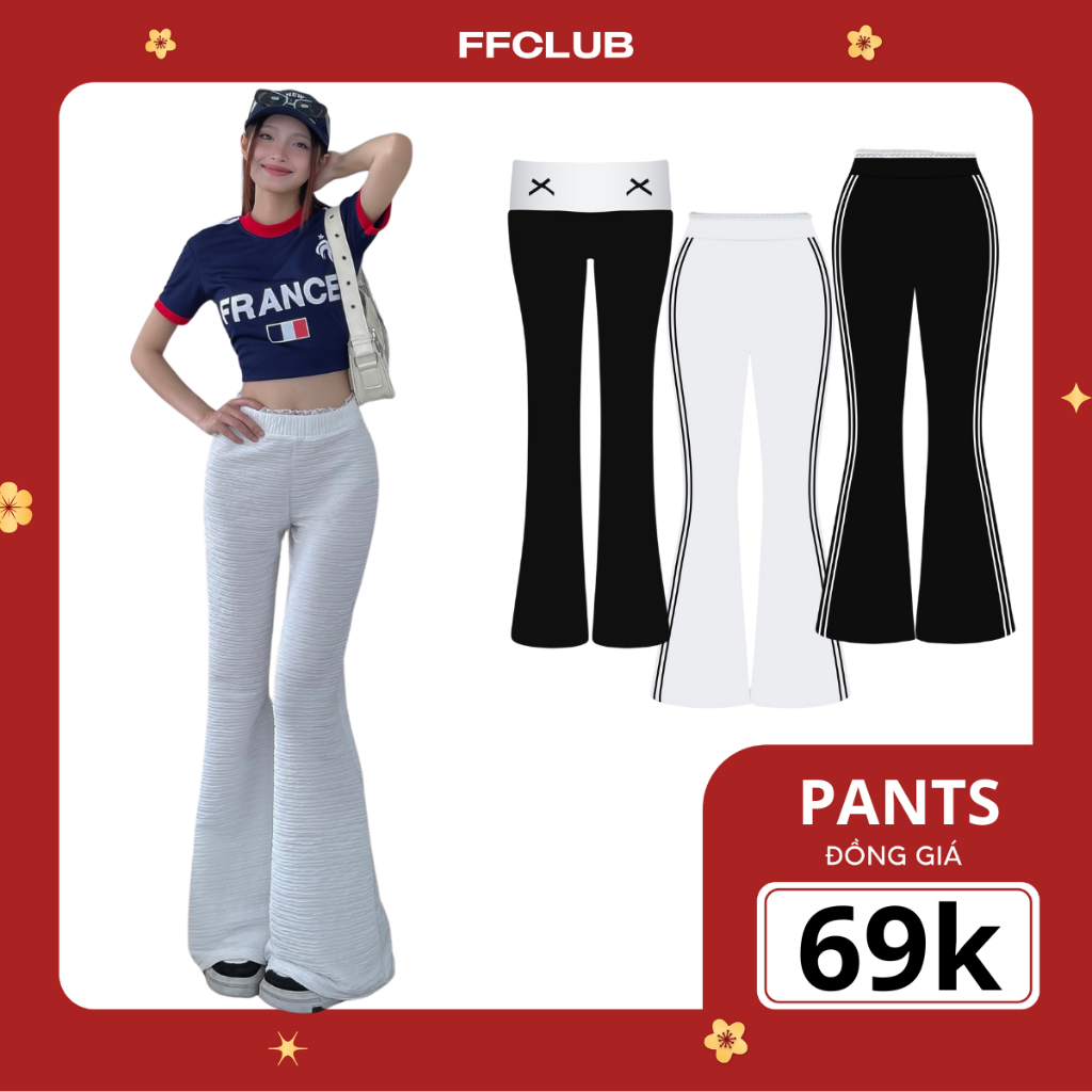 [XẢ KHO] Quần ống loe nữ FFCLUB cực tôn dáng mix