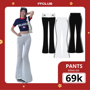 Quần ống loe nữ FFCLUB cực tôn dáng mix