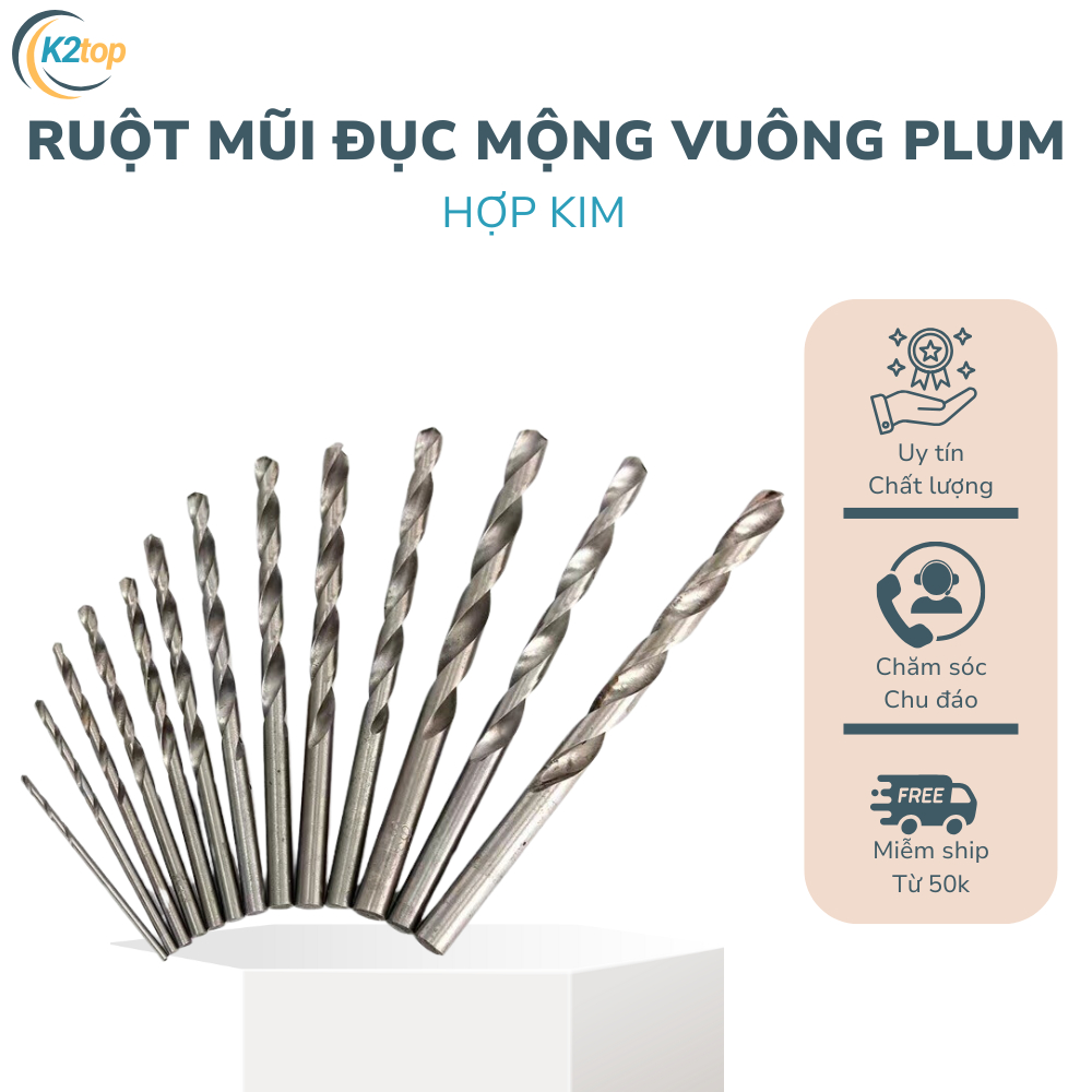 RUỘT MŨI ĐỤC MỘNG VUÔNG PLUM SIÊU CỨNG SIÊU BÉN ĐÀI LOAN
