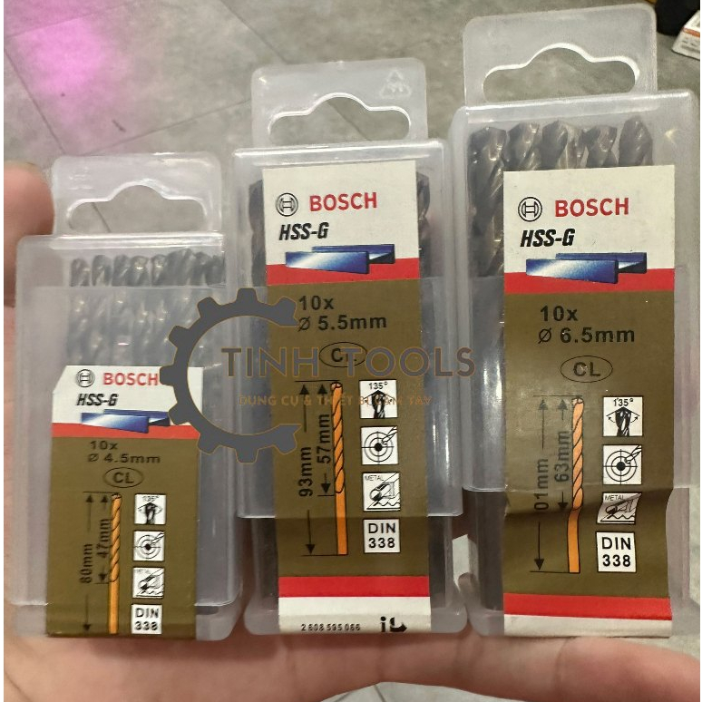TinhTools (10 li đến 18 li) Mũi khoan sắt, thép, inox thép HSS-G từ 10mm đến 18mm (giá 1 mũi)