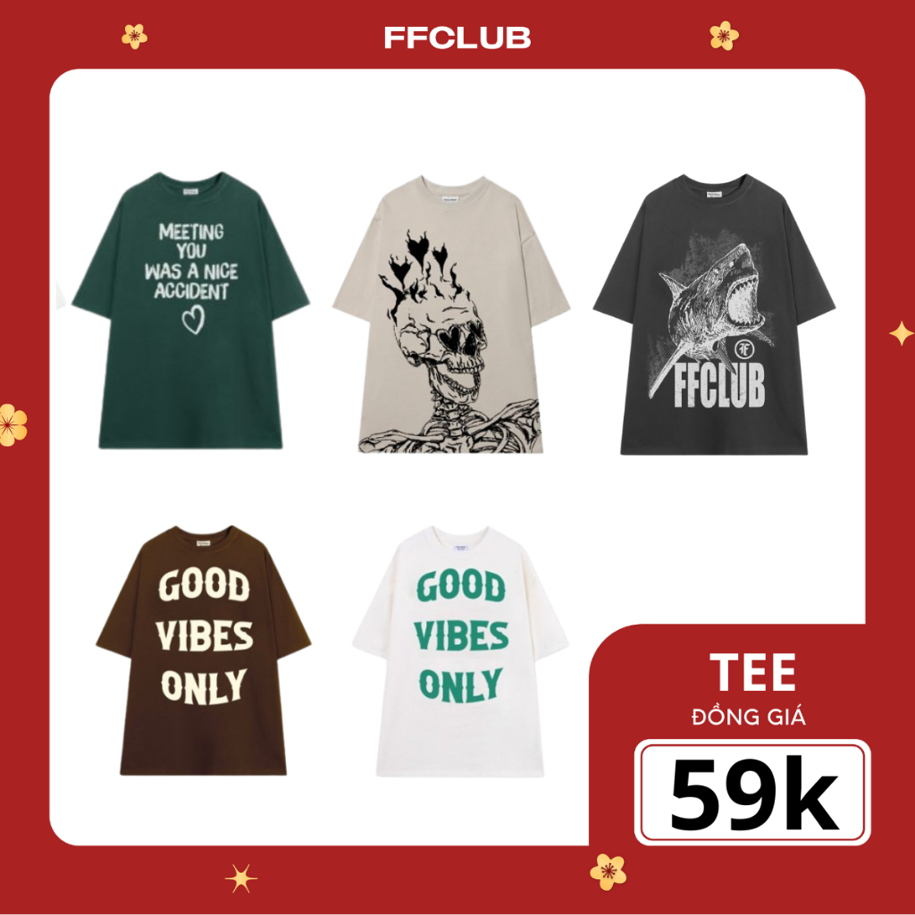 [XẢ KHO]  ÁO THUN FF FORM RỘNG MEETING YOU TEE, VẢI THUN 2 CHIỀU COTTON 250GSM MIX